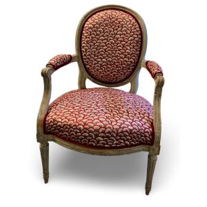 Pair Of Louis XVI Cabriolet Armchairs Stamped Girardau