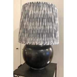 Glossy Black Ceramic Lamp Base 