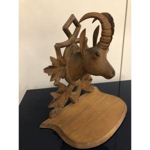 Small Carved Wooden Shelf From Brienz 