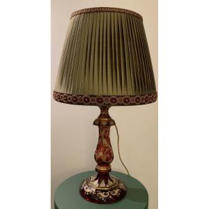 Red And Gold Bohemian Crystal Lamp 