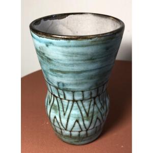 Small Vase Signed Alain Maunier Vallauris