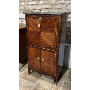 Small Lady's Secretary, Louis XV Period, Stamped Jb Galet 