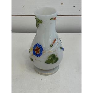  Opaline Vase With Bindweed Decor 