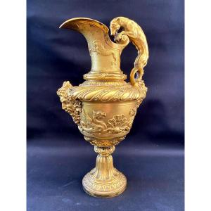 Restoration Ewer In Gilt Bronze