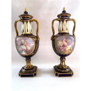 Pair Of Sèvres Porcelain Vases