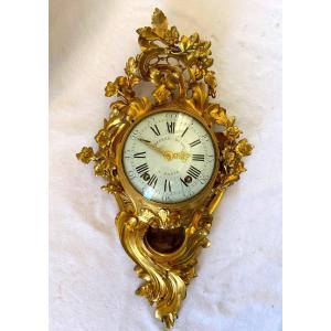 Louis XV Cartel In Gilt Bronze