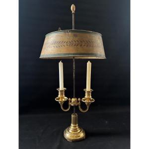 Bouillotte Lamp From The Château De Raincy In Gilt Bronze, Louis XVI Period