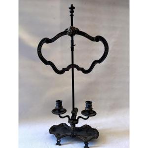 Regency Style Silvered Bronze Screen Lamp