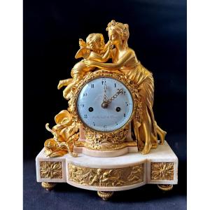 Louis XVI Ormolu And Marble l'Amour Et l'Amitié Clock