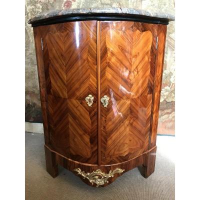 Corner Louis XV In Marquetry