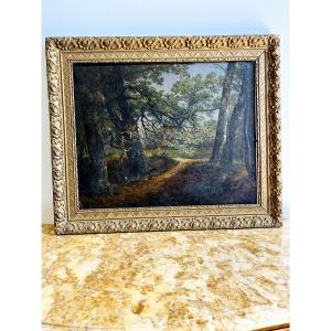 Oil Painting On Canvas Path In The Woods