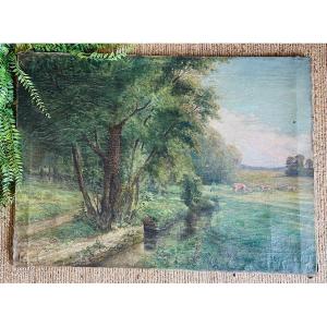 Old Oil On Canvas Signed Alexandre – 1911 