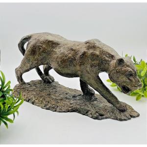 Bronze Leopard By Catherine De Montmarin Monnoyeur (1949)