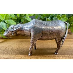Solid Silver Buffalo Sculpture