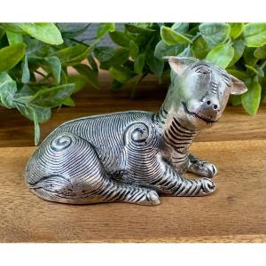 Solid Silver Bull Sculpture 