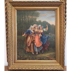 Oil On Canvas, 19th Century, Signed J. Germoh (1890)