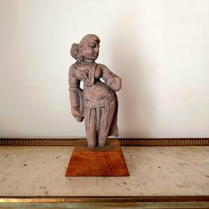North India, Fragment Of A High Relief Decorated With An Apsara In A Swaying Posture
