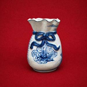 China, Republic, Plastic Vase Decorated With An Offering To The God Shoulao
