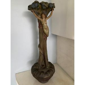 Important Art Nouveau Terracotta Vase
