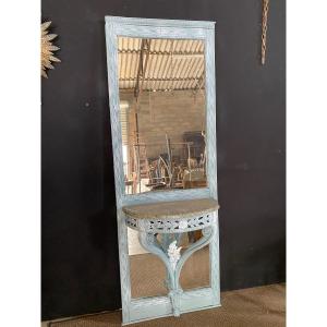Louis XVI Style Console Mirror Trumeau