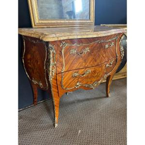Louis XV Style Marquetry Chest Of Drawers