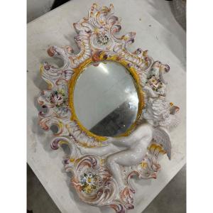 Cherub Mirror Earthenware
