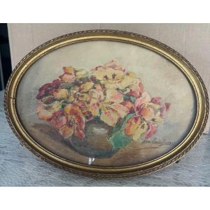 Watercolor Flowers Signed