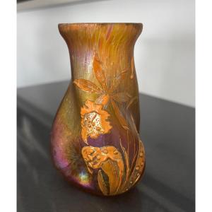 Glass Paste Vase With Application 