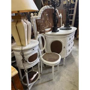 Louis XVI Style Bedroom With Caning