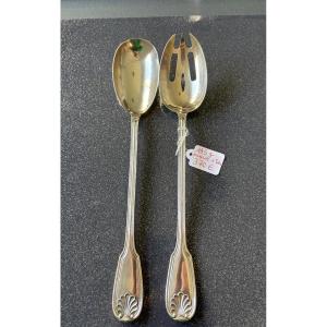 Solid Silver Salad Servers