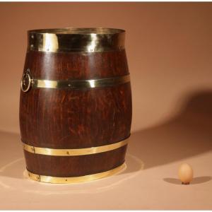 An Original Cooperated Oak Oval Umbrella/stick Stand.