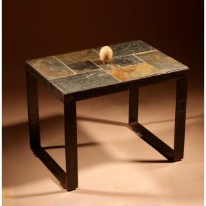 A Dutch Brutalist Period Side Table Attributed To Paul Kingma Circa 1970-80