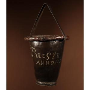 Dated 1776 high Quality Leather dutch Fire Bucket.