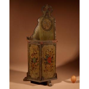 Very Rare Doll's Child Chair, Hindeloopen Style, Dated 1796. 