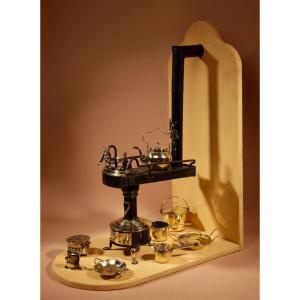 Unusual Model Of A Flat Tub Stove Continental Circa 1880/1900
