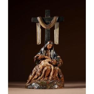    A Fine Spanish Pieta Circa 1750.