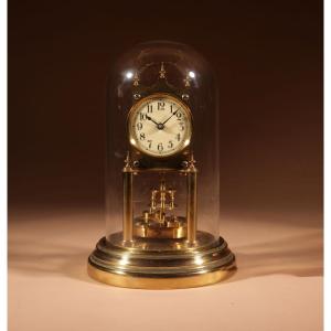 Interesting Signed B H A Torsion Year Clock.