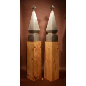 Impressive Pair Of Art Deco Obelisks.