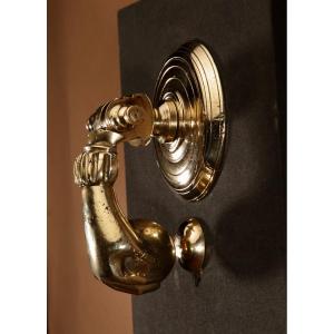  An Interesting Bronze Large Door Knocker In The Shape Of A Hand.