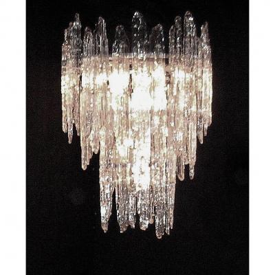 A Spectacular Magnificent Very Decorative Original Glass Chandelier,