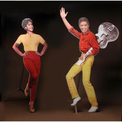 Two Interesting Life-size Advertisement Boards Of The Famous Conny Froboess & Rex Gildo 1960s