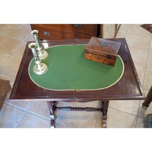 Small Games Table Restoration In Mahogany
