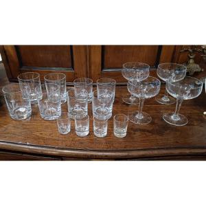 French Navy Glass Service, Non-commissioned Officer With Naval Anchor