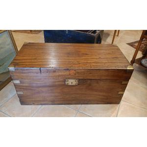 19th Century Marine Trunk In Camphor Wood