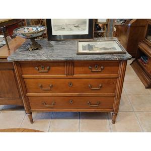 Small Louis XVI Commode, Late 18th Century, In Cherry Wood