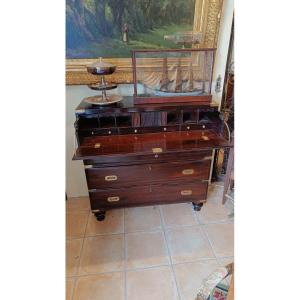 19th-century Rosewood Officer's Writing Desk, Commonly Known As A 