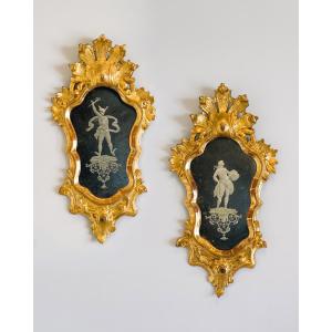 Pair Of 18th Century Spanish Régence Style Cornucopias