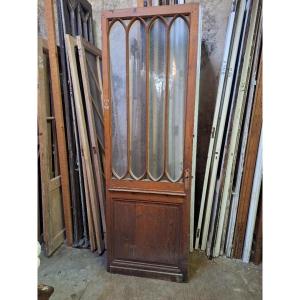 Elegant Glass Door With Arched Panes Decorative Communication Doors