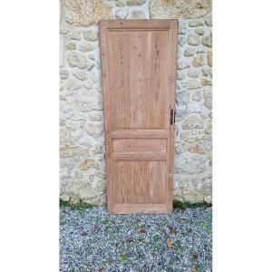 Antique 3-panel Door, 19th Century, Stripped, Connecting Cupboard/wardrobe, Decorative Woodwork