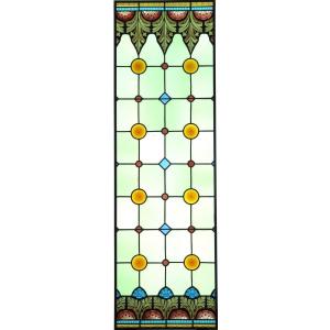 Stained Glass Window - Stained Glass Windows - Cives And Flower Border